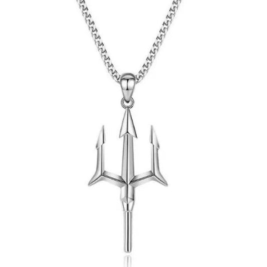 Neptune- the Silver Trident Necklace