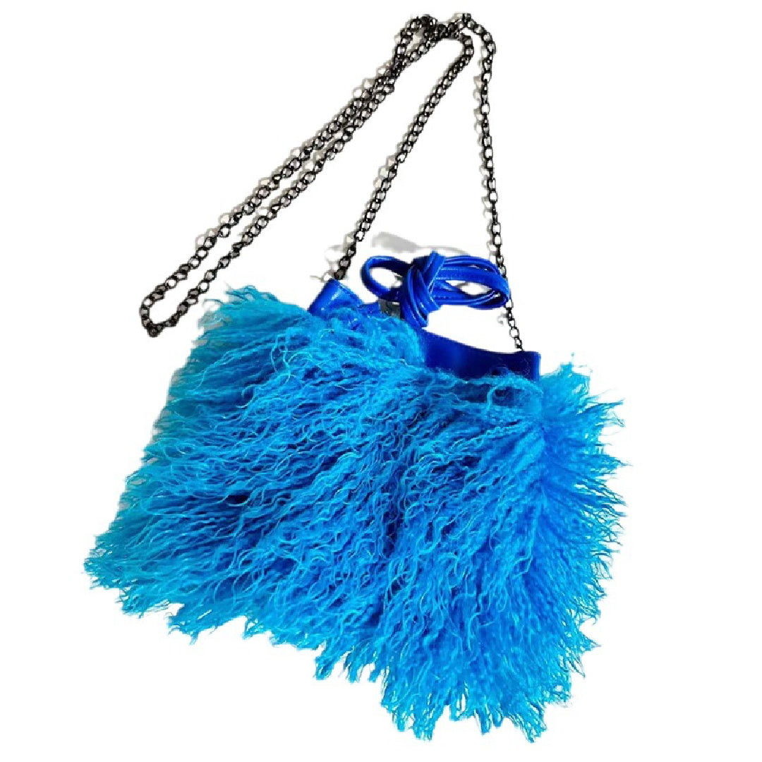 Carpet Bagger- the Faux Fur Chain Strap Handbag 8 Colors