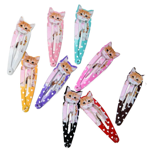 Purrty- the Polka Dot Kitty Cat Clippy Barrette