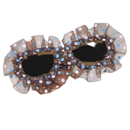 Dot to Dot- the Polka Dot Ruffled Organza Edged Sunglasses 7 Colors