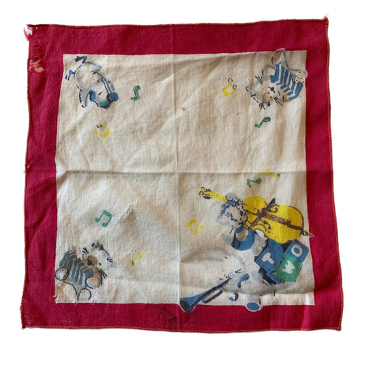 Baby Jazz Band Animal Print Handkerchief circa 1940s
