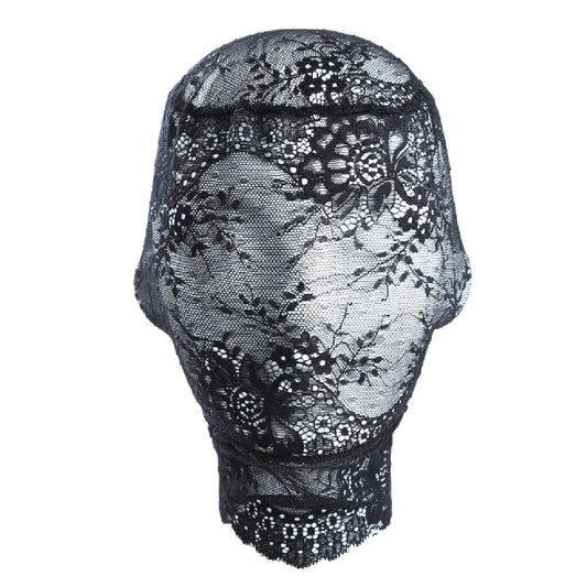 Visions- the Black Lace Stretch Hood Mask