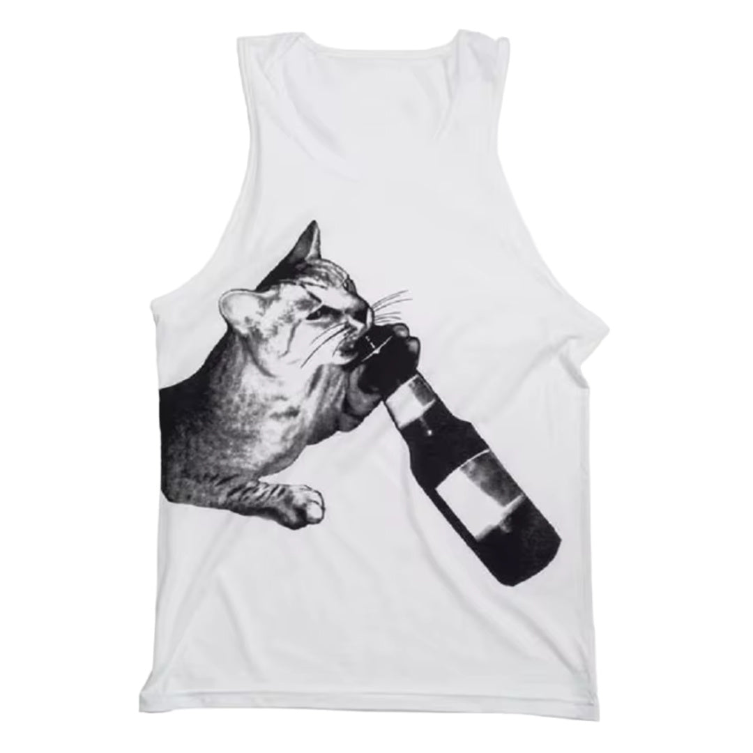 Dranks- the Beer Bottle and Kitty Tank Top