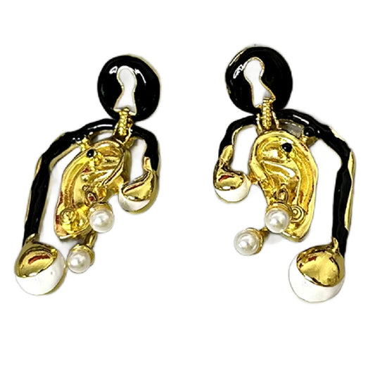 Heard- the Surrealist Dangling Ears and Keyhole Earrings