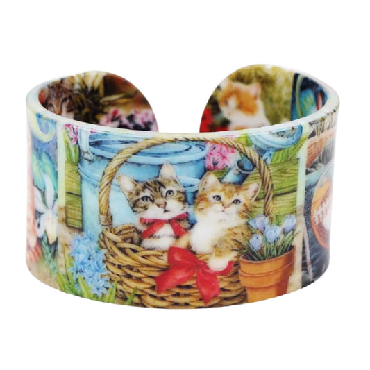 Kewt- the Kitty Design Acrylic Cuff Bracelet