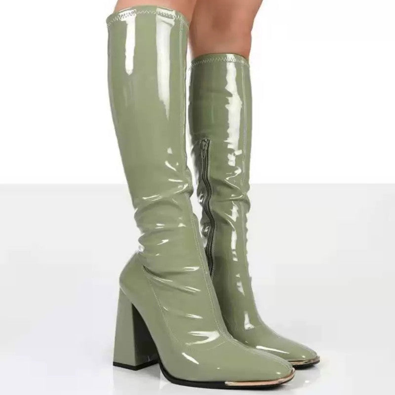 GoGoGo!- the Modern Go-Go Boot in Patent Vinyl 5 Colors