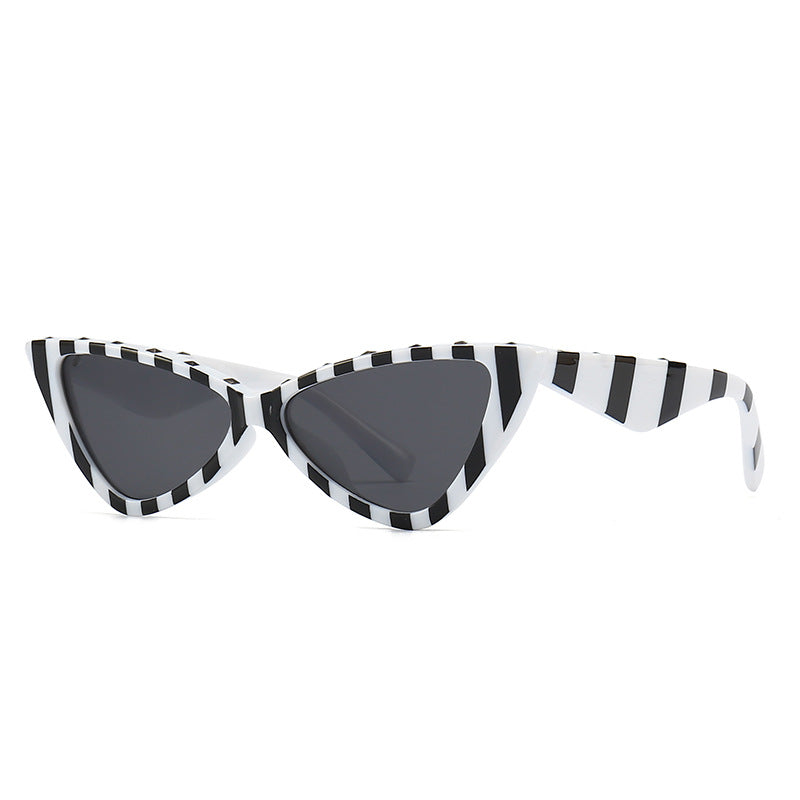 Lili- the Classic Striped Cat Eye Sunglasses