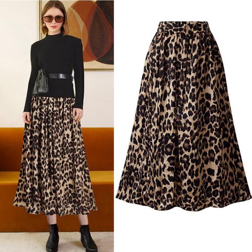 Catty- the Leopard Print Midi Skirt