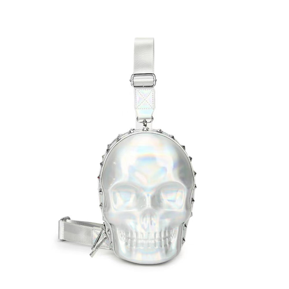 Frank- the Death Skull Phone Accessory Wrist Bag with Studs