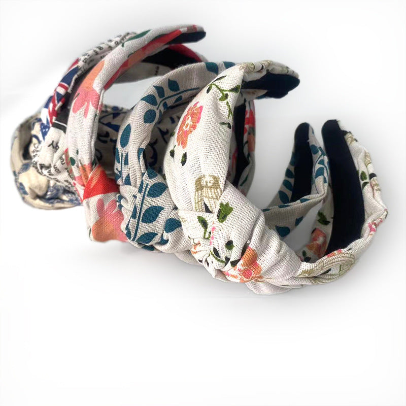 Top Knot- Novelty Print Knotted Top Headband Collection