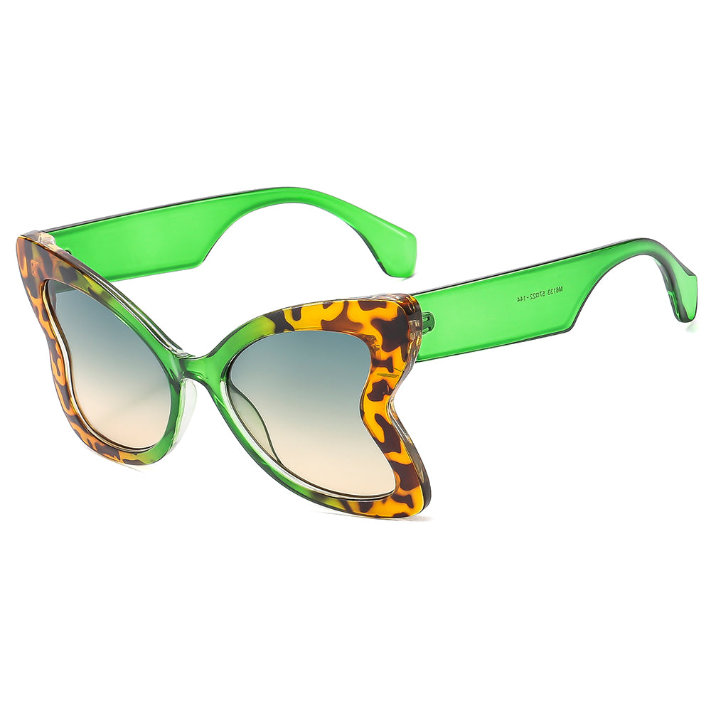 Side Eye- the Sideways Heart Frame Ombre Hued Sunglasses 12 Colors