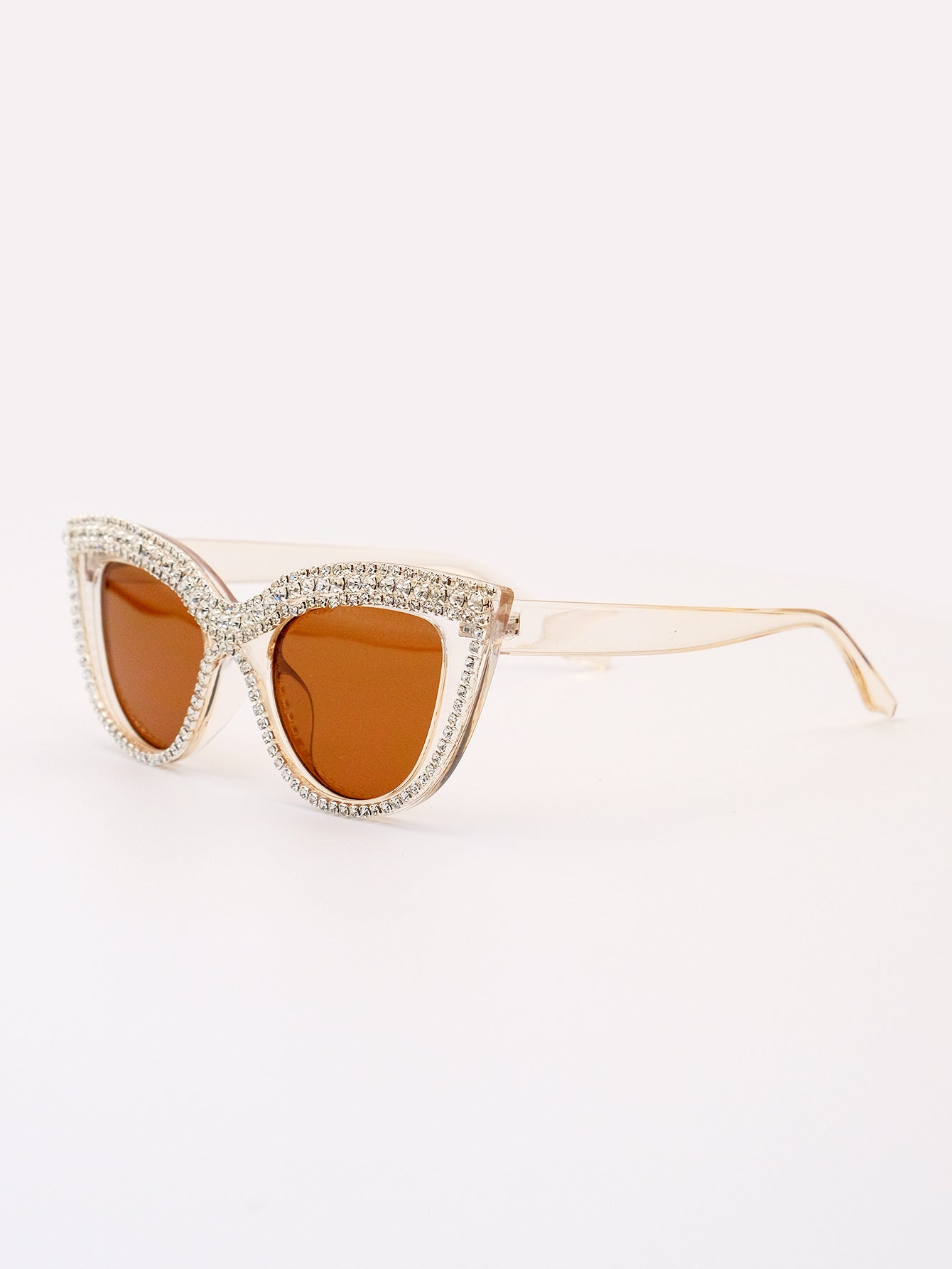 Champers- the Champagne and Rhinestone Cat Eye Sunglasses