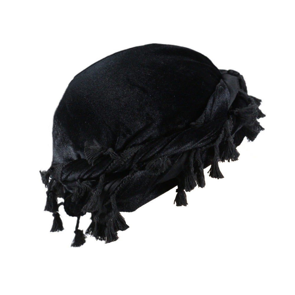 Young Turk- the Turkish Inspired Tasseled Velvet Wrap Cap 8 Colors