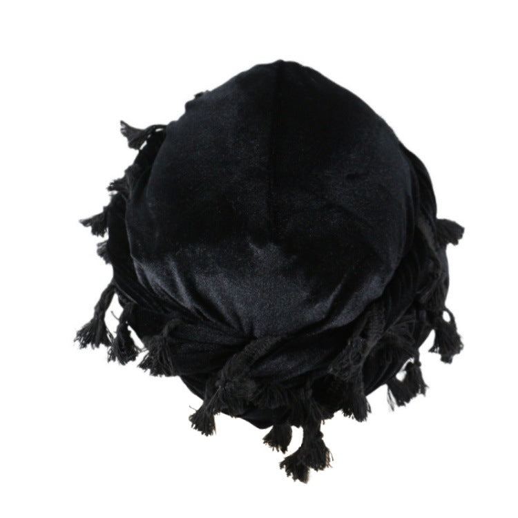 Young Turk- the Turkish Inspired Tasseled Velvet Wrap Cap 8 Colors