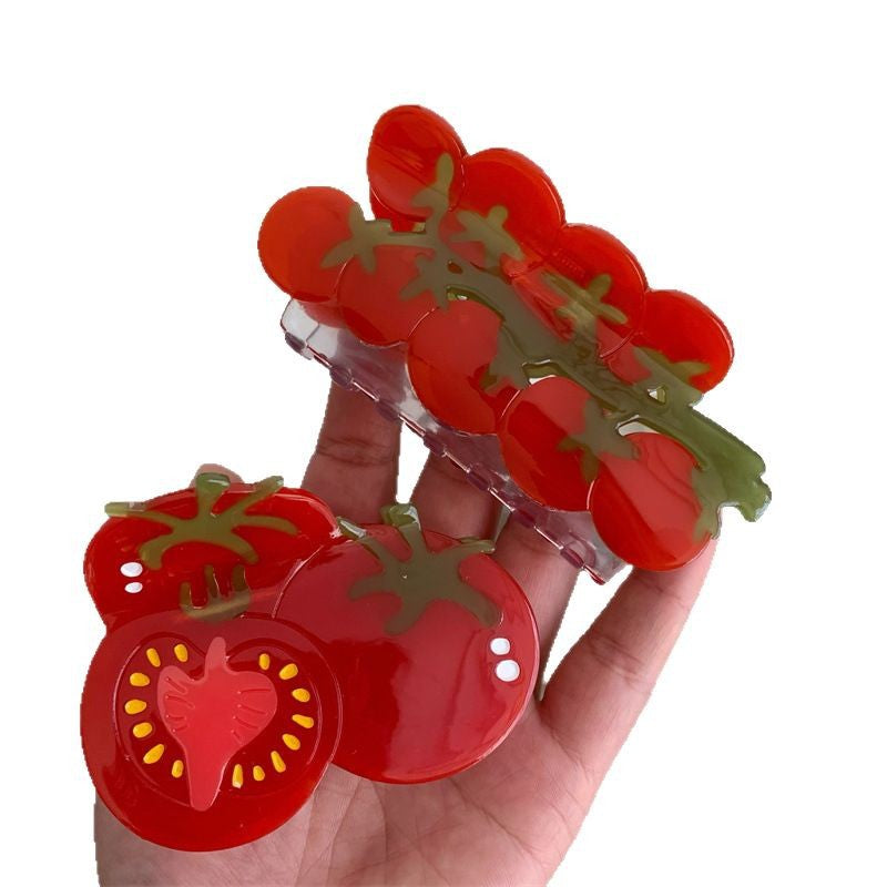 Tomahto- the Acrylic Tomato Hair Clips 2 Styles