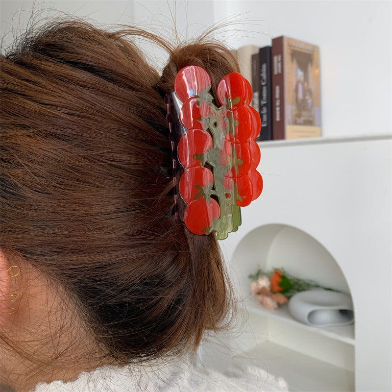 Tomahto- the Acrylic Tomato Hair Clips 2 Styles