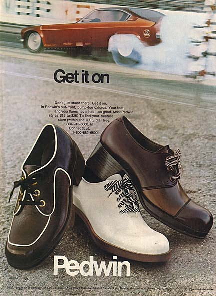 Men's Chunky Heeled Leather Loafer Shoes circa 1970s US 8.5