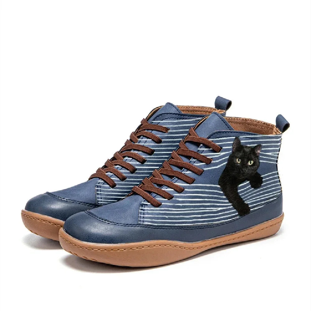 Peek- the Peeking Kitty High Top Sneakers 5 Colors