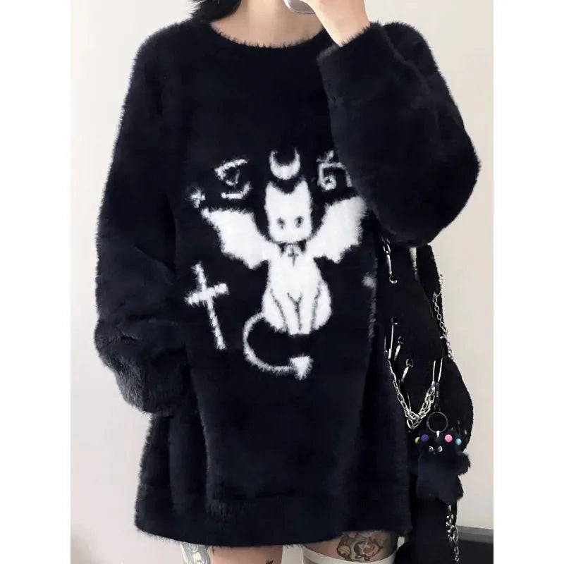 Evil Kitty- the Evil Kitty Fuzzy Sweater