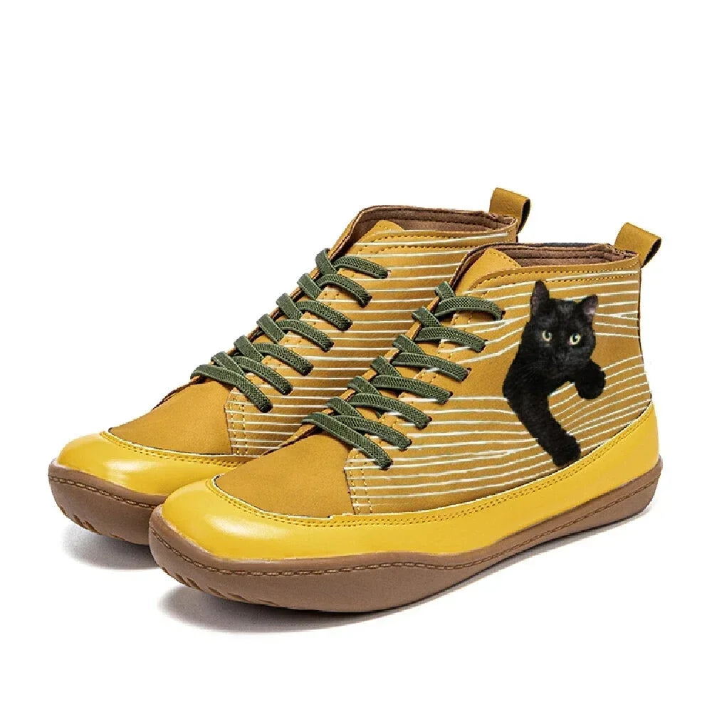 Peek- the Peeking Kitty High Top Sneakers 5 Colors