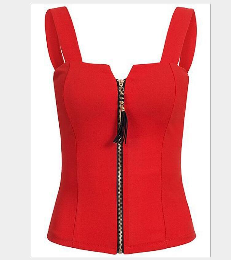 Zzzip- the Zip Front Camisole with Bow Back 2 Colors Plus Sizes