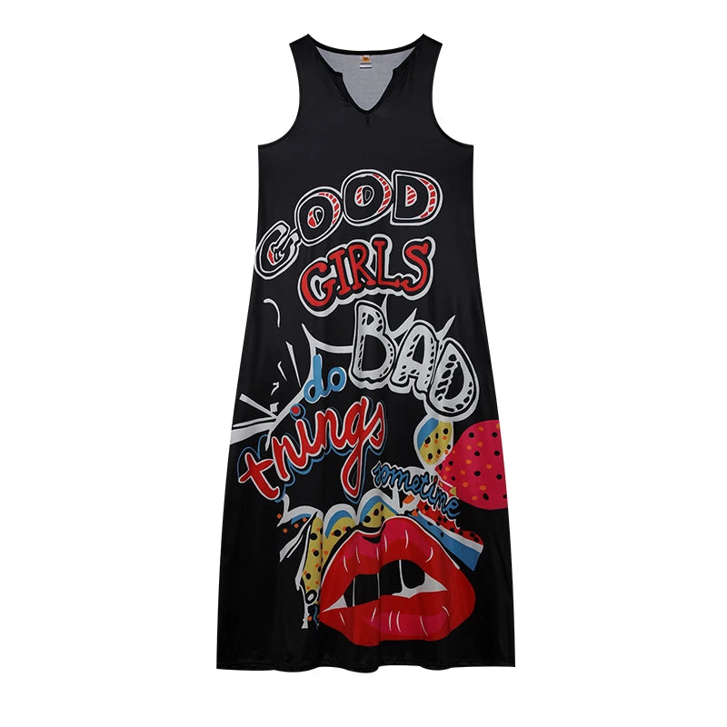 Bad Things- the Good Girls Do Bad Things Art Print Dress 2 Color Ways