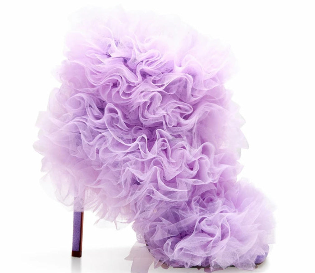 Tutu- the Tulle Ruffled High Heel Shoes 3 Colors