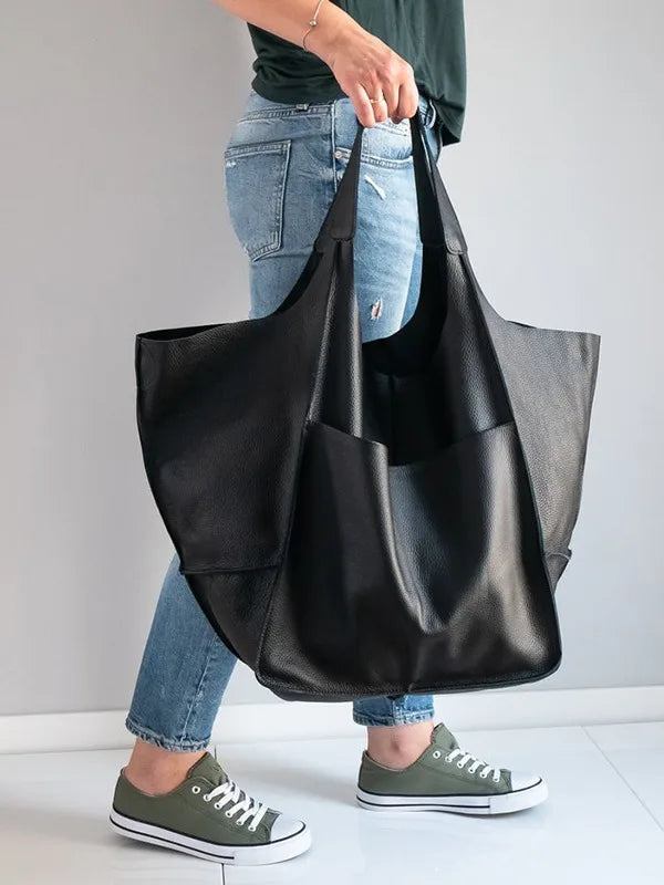 Haul- the BIG Faux Leather Shoulder Bag 10 Colors