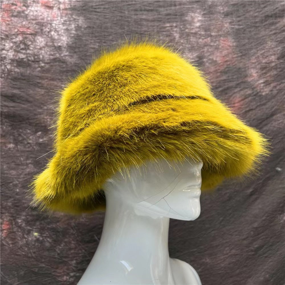 Muppet- the Faux Fur Shaggy Bucket Hat 15 Colors