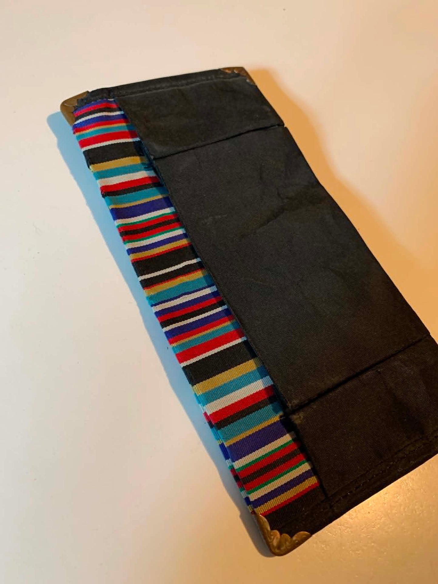 Sophisticated Striped Rayon Money Pouch Envelope circa 1940s