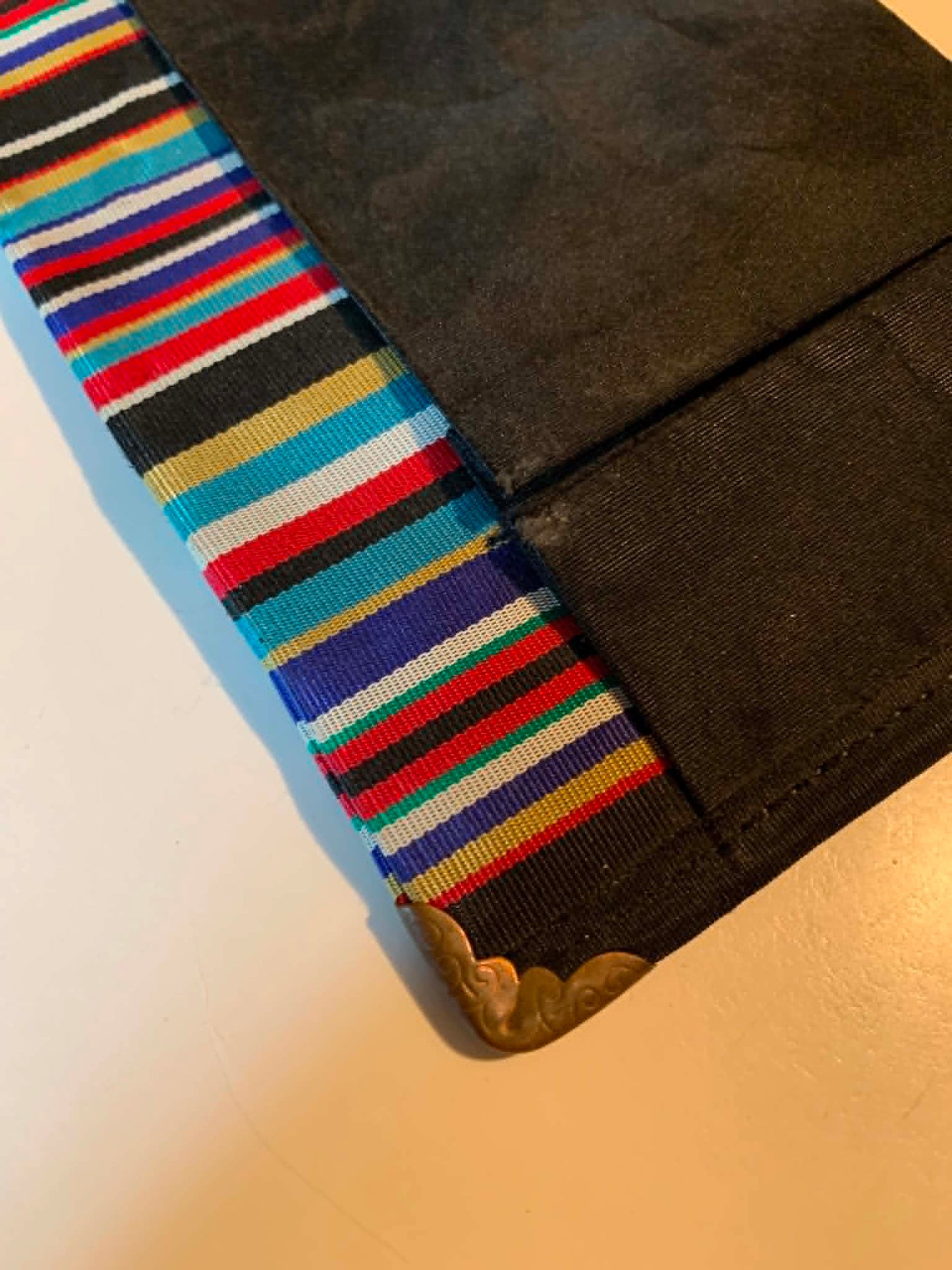 Sophisticated Striped Rayon Money Pouch Envelope circa 1940s
