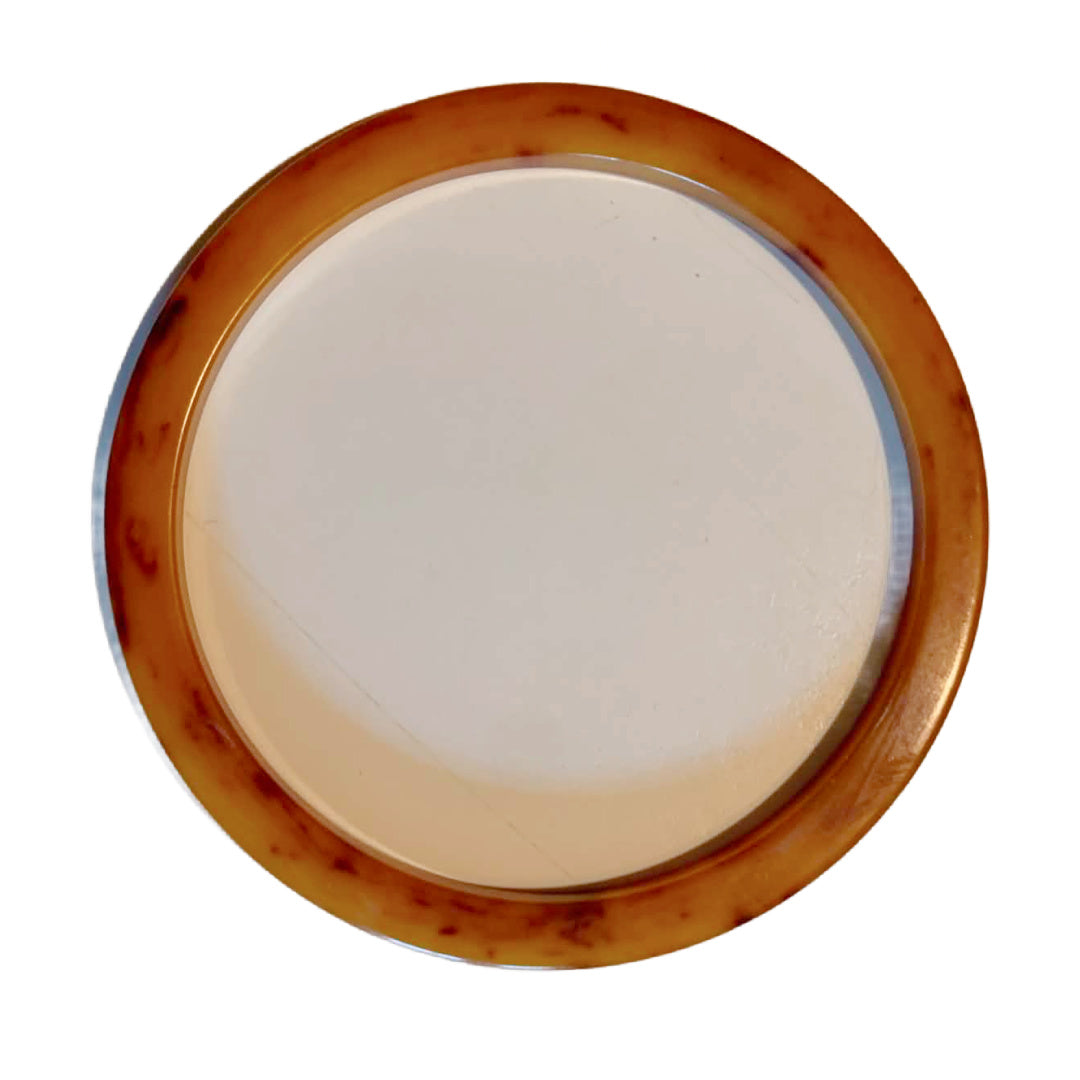 Swirled Caramel Skinny Bakelite Bangle Bracelet circa 1940s