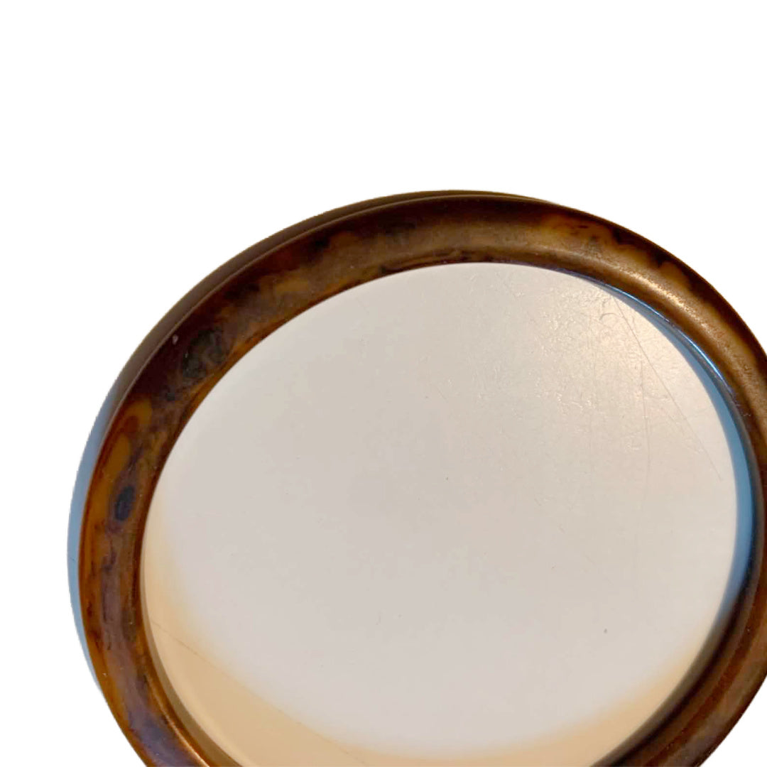 Swirled Toffee Skinny Bakelite Bangle Bracelet circa 1940s