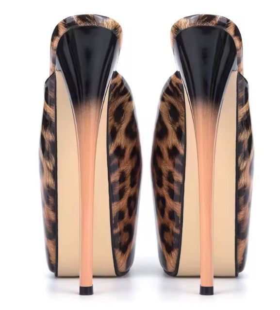 Carla- the Mega Platform Leopard Print Shoes