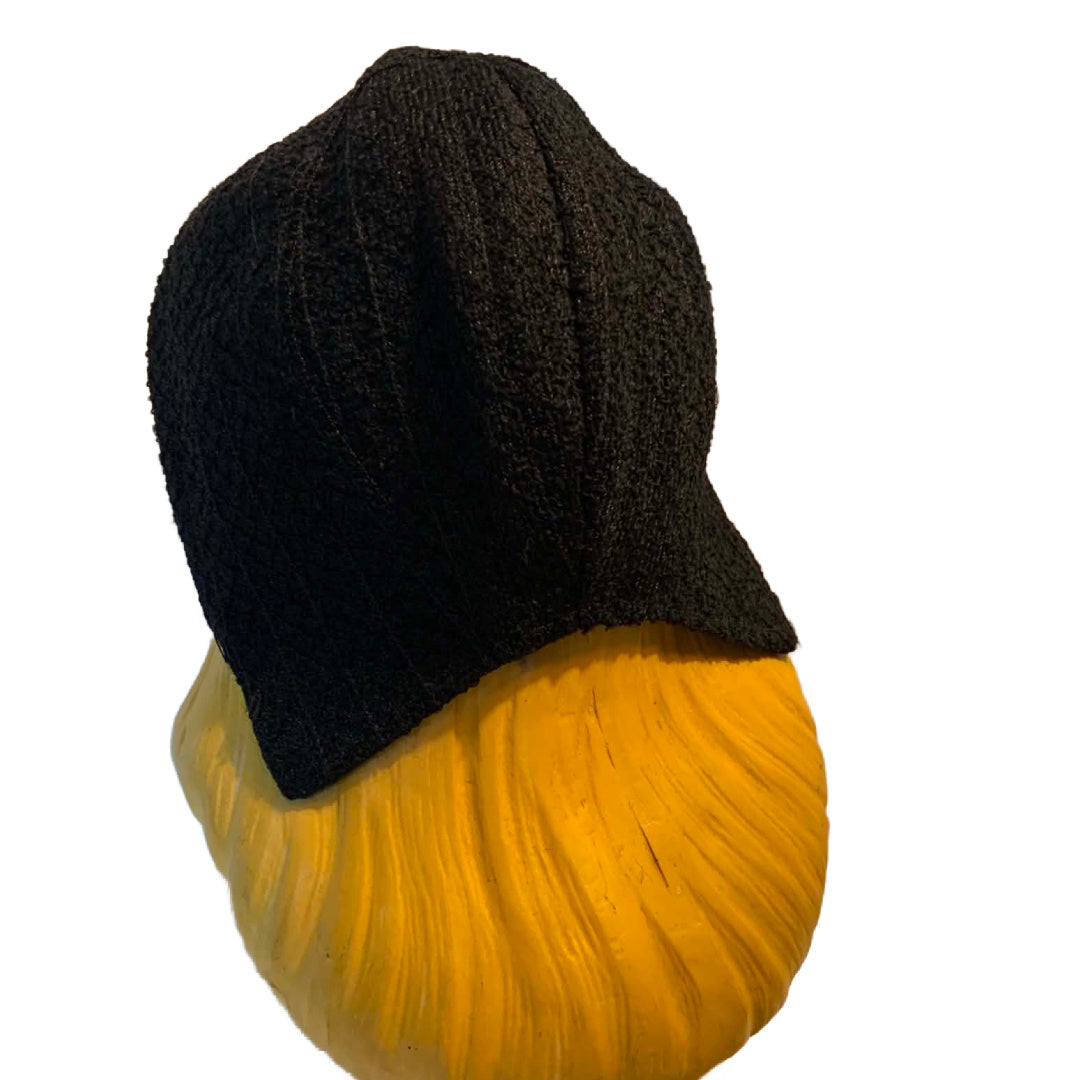 Black Art Deco Silk and Sisal Cloche Hat circa 1920s
