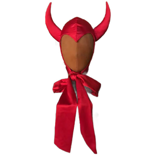 Diavola- the Satin Devil Horns Hood with Bow 3 Colora