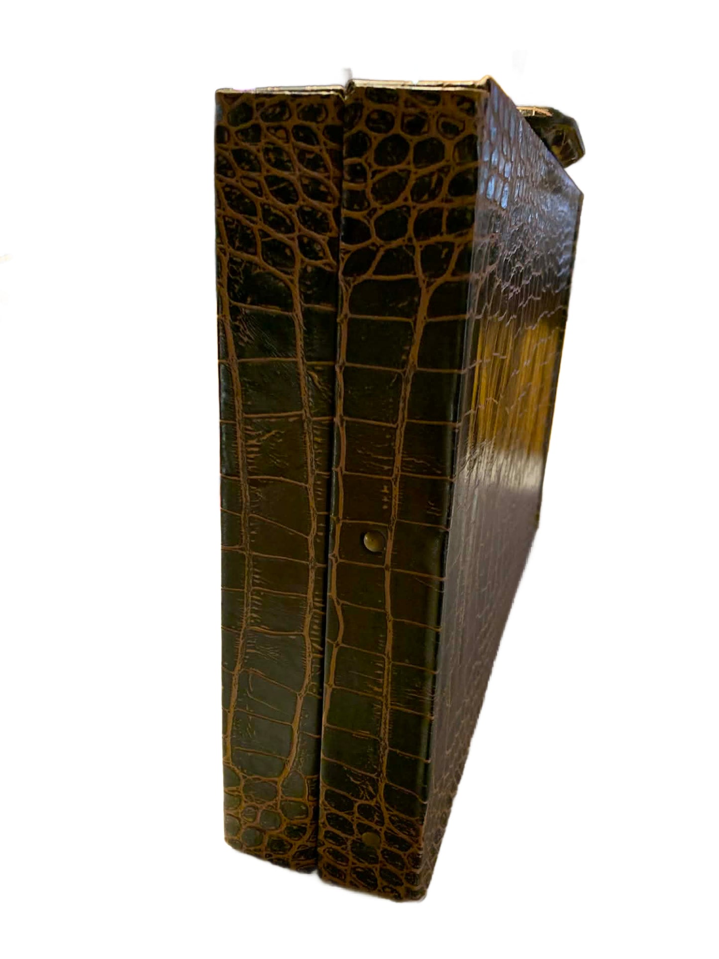 Smart Genuine Alligator Briefcase Red Interior circa 1950s