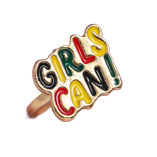 Girls Can! - Fantastic Little Feminist Ring