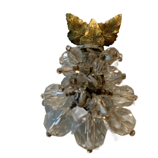 Crystal Grape Fur Clip circa 1930s