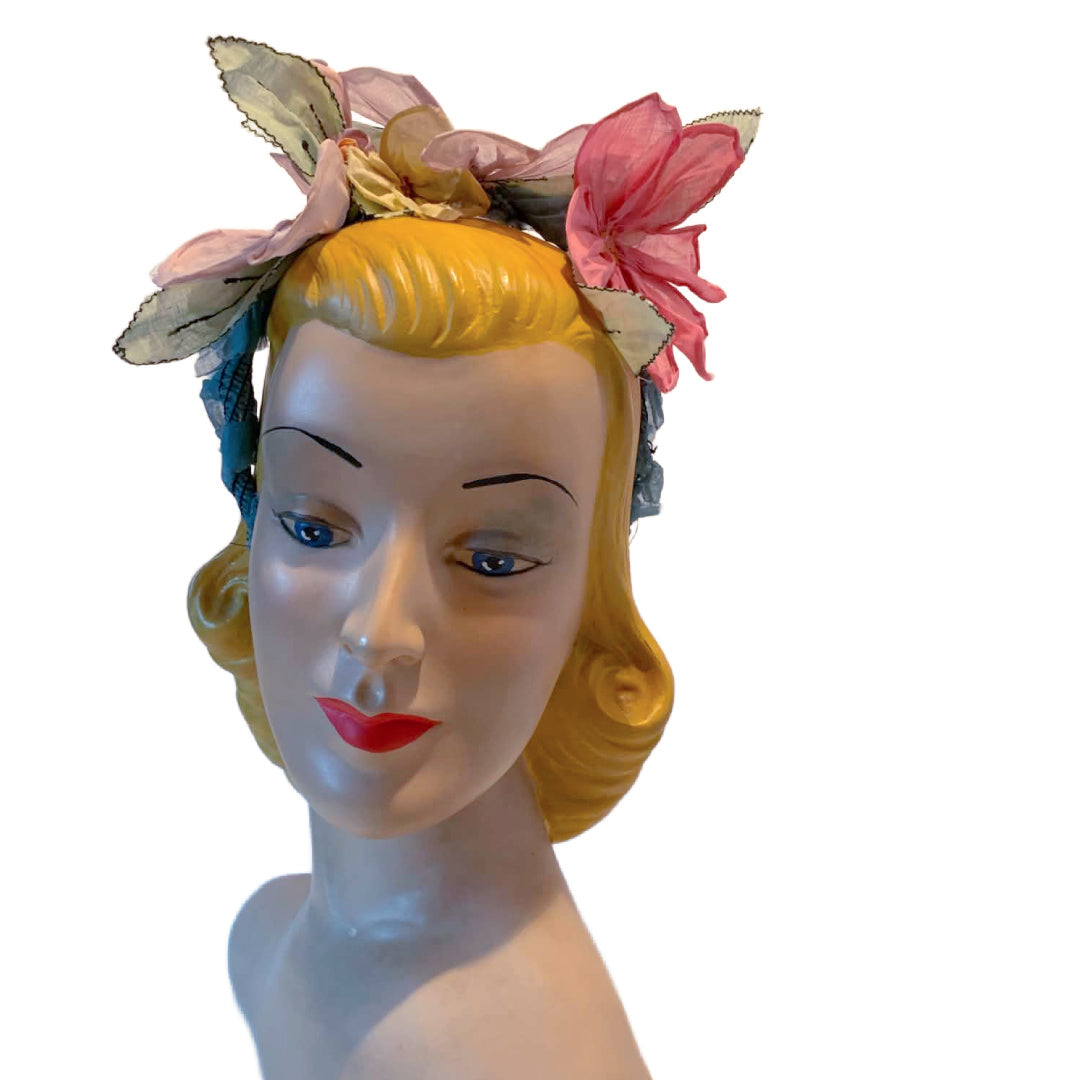 Midsommar- the Reimagined 1920s Batiste Cotton Pastel Flower Headband