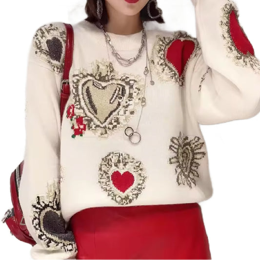 Tully- the Baroque Heart Design Sweater 4 Styles