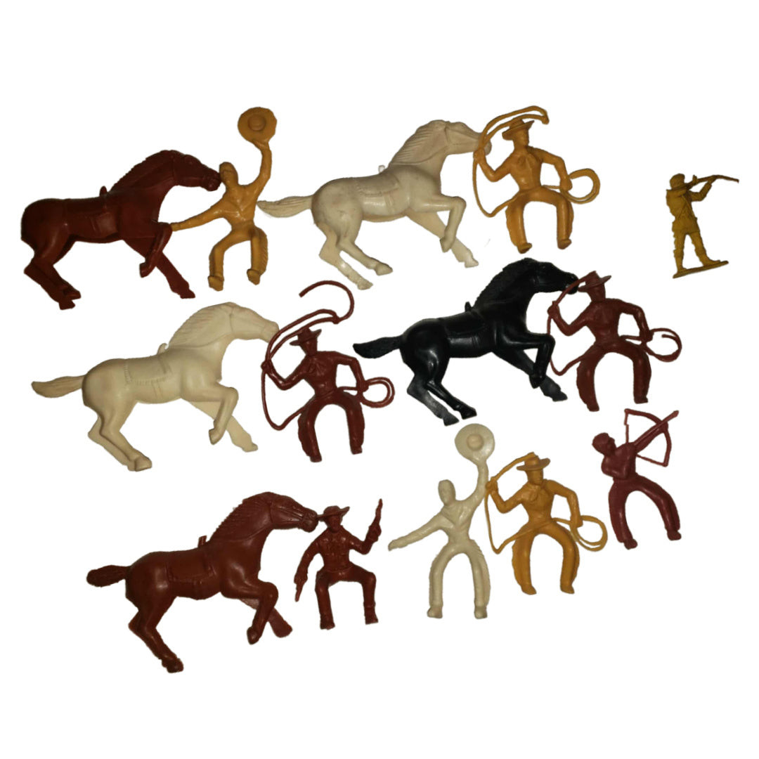 Jumbo 1950s Western Plastic Toy Lot