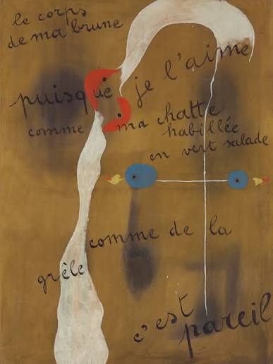 Rare Joan Miró Painting-Poem Art Print Fuller Fabrics Cotton Dress circa 1950s