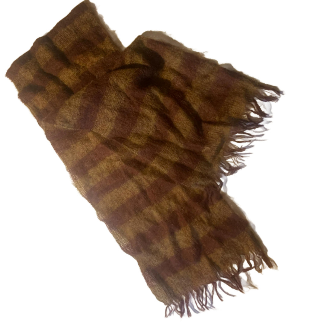 Grunge Stripes Mohair Winter Scarf circa 1970s