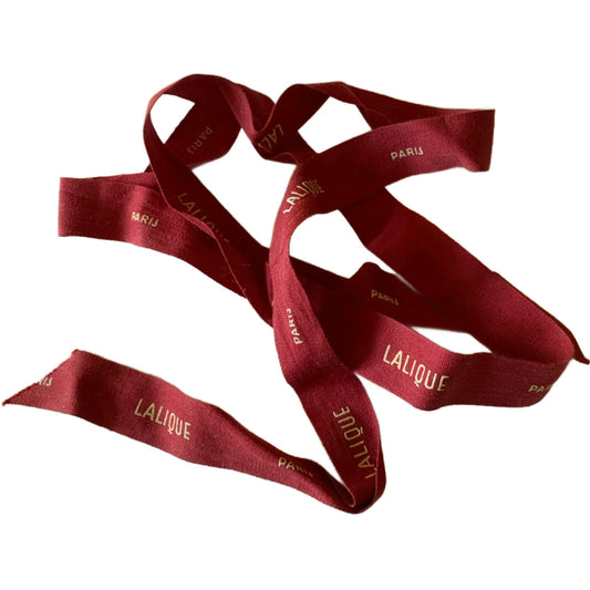 Lalique Paris Deep Maroon Cotton Ribbon Trim circa 1940s