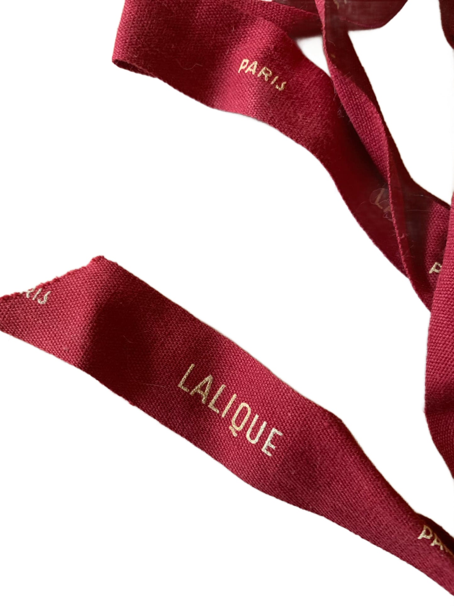 Lalique Paris Deep Maroon Cotton Ribbon Trim circa 1940s