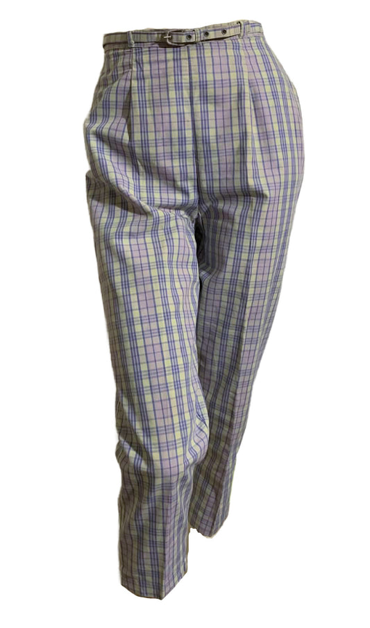 Smart Lavender and Tan Capri Pants circa 1960s