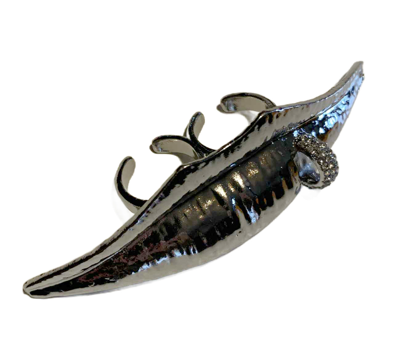 Mae-Surrealist 4.5" Double Wide Lip Ring with Piercing 2 Colors