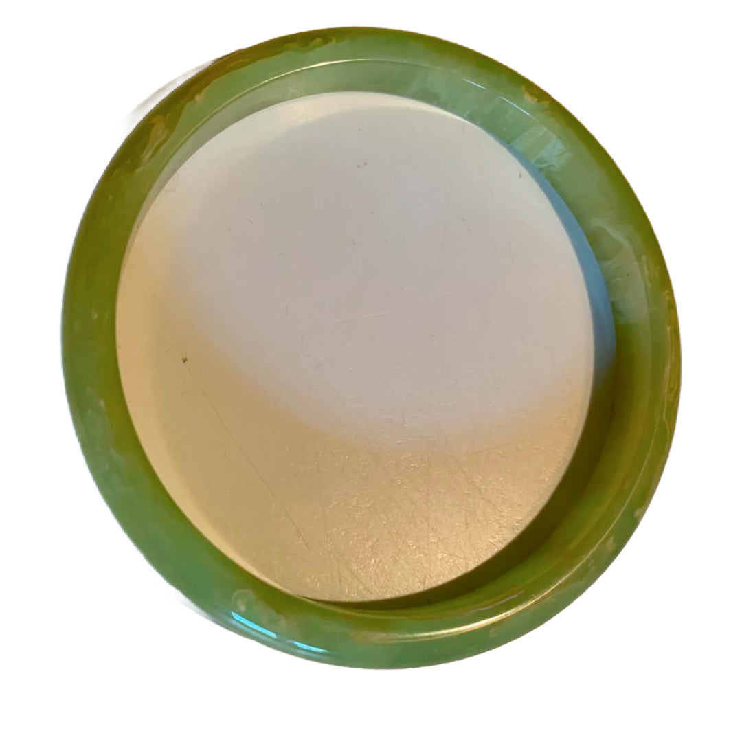 Marbled Acid Green Lucite Bangle Bracelet circa 1960s