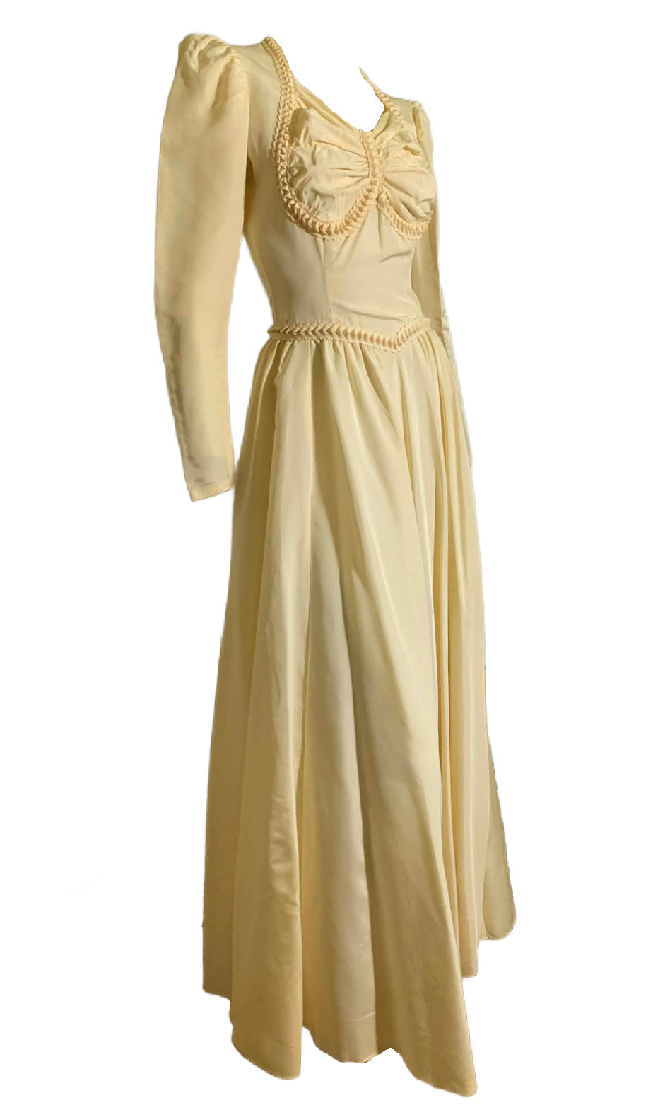 Candlelight Medieval Inspired Wedding Dress circa 1940s